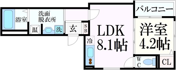 西宮駅 徒歩10分 1階の物件間取画像